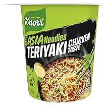 Knorr Noodles Teriyaki Chicken Taste, Noodles Istantanei, Teriyaki Chicken Taste, Pronti in 3 Minuti, Spezie Selezionate – 65 gr