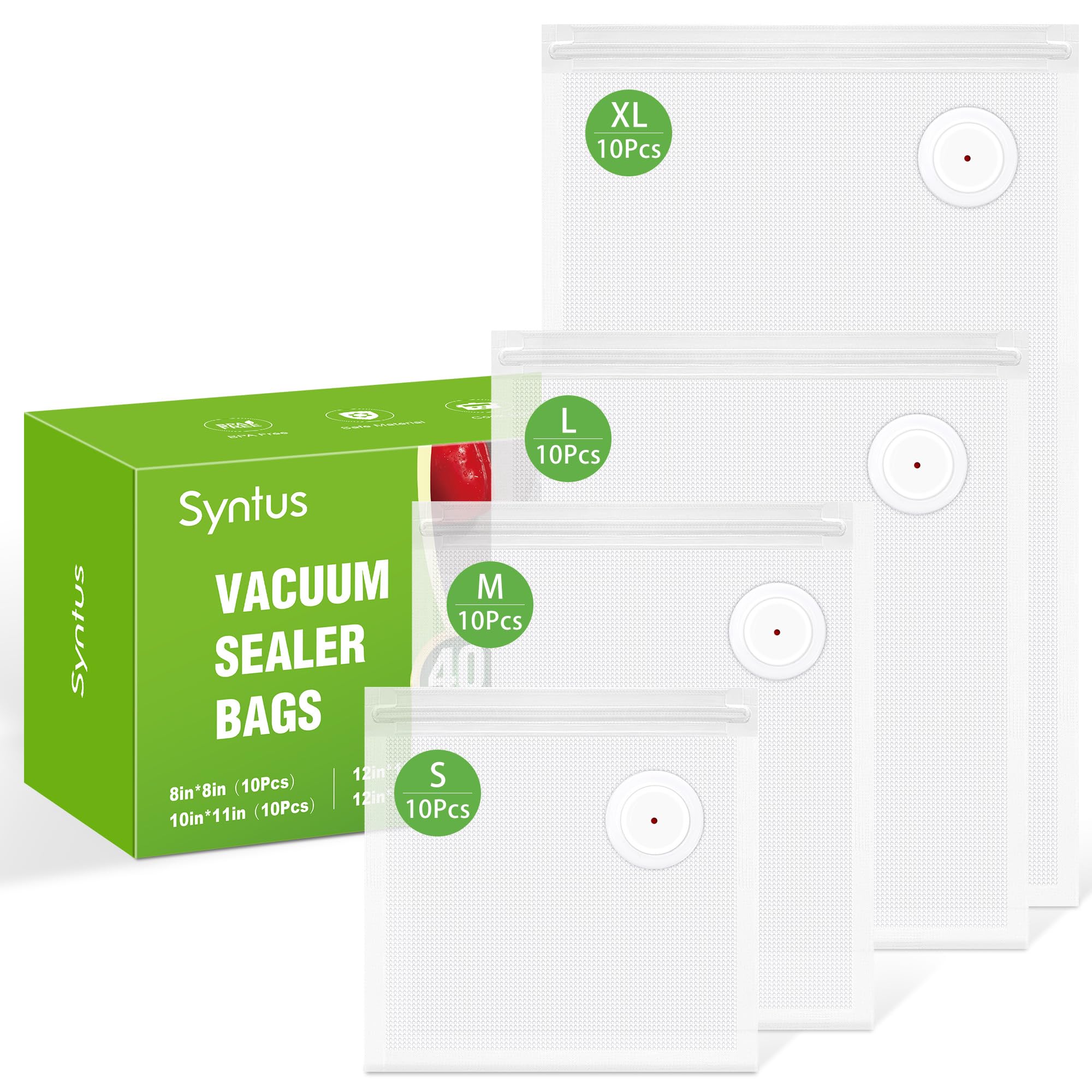 Syntus 40 Pcs Reusable Vacuum Sealer Bags