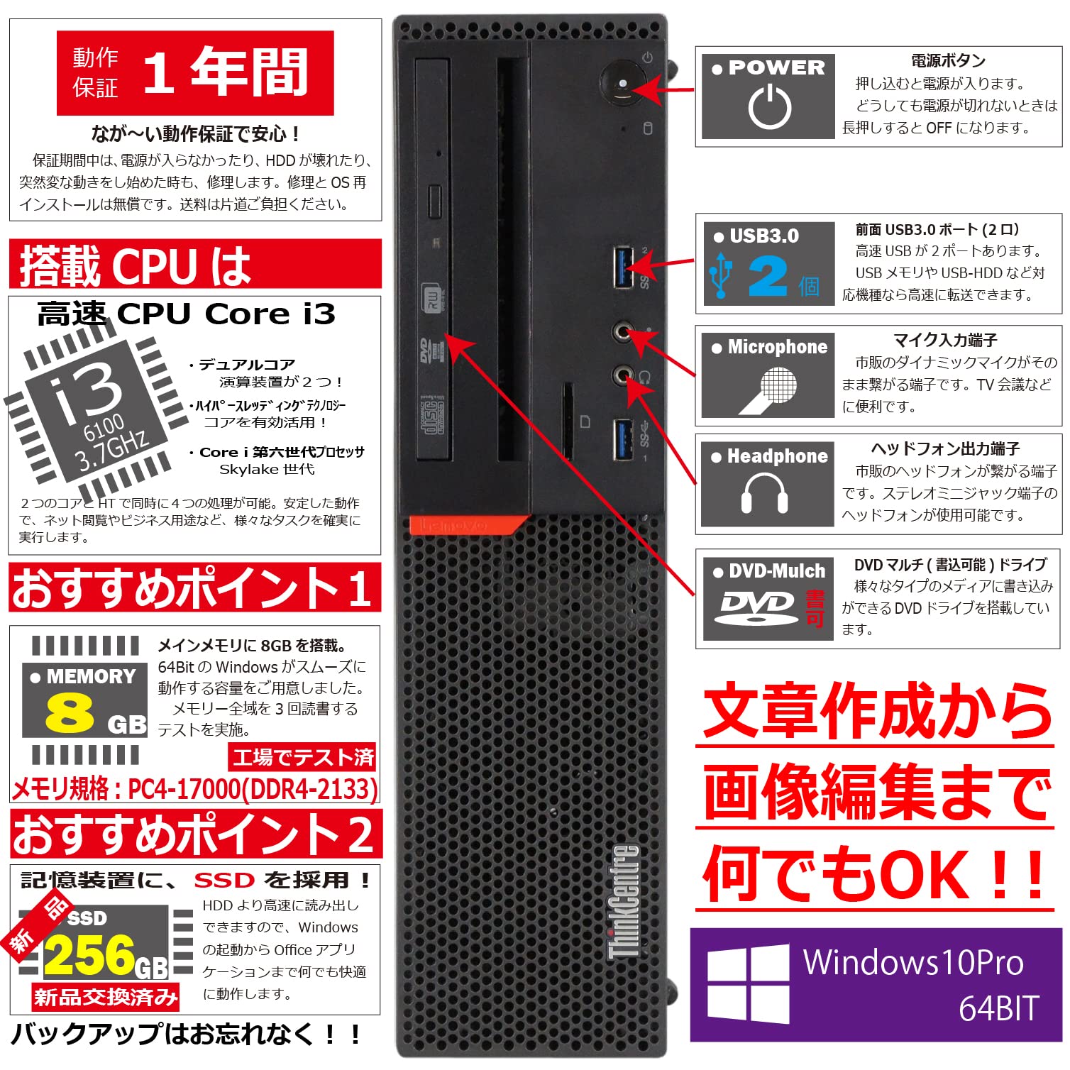 Amazon.co.jp: 中古パソコン Lenovo ThinkCentre M700 Small