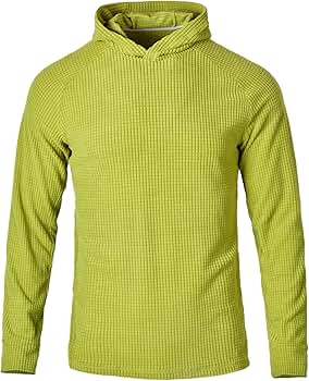 BONCHOIX Mens Hooded Long Sleeve Shirt(green,S) at Amazon