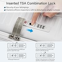 Vista 7 de Maletas ligeras de viaje con portavasos y soporte para teléfono, Blanco, Expandible 24 pulg.