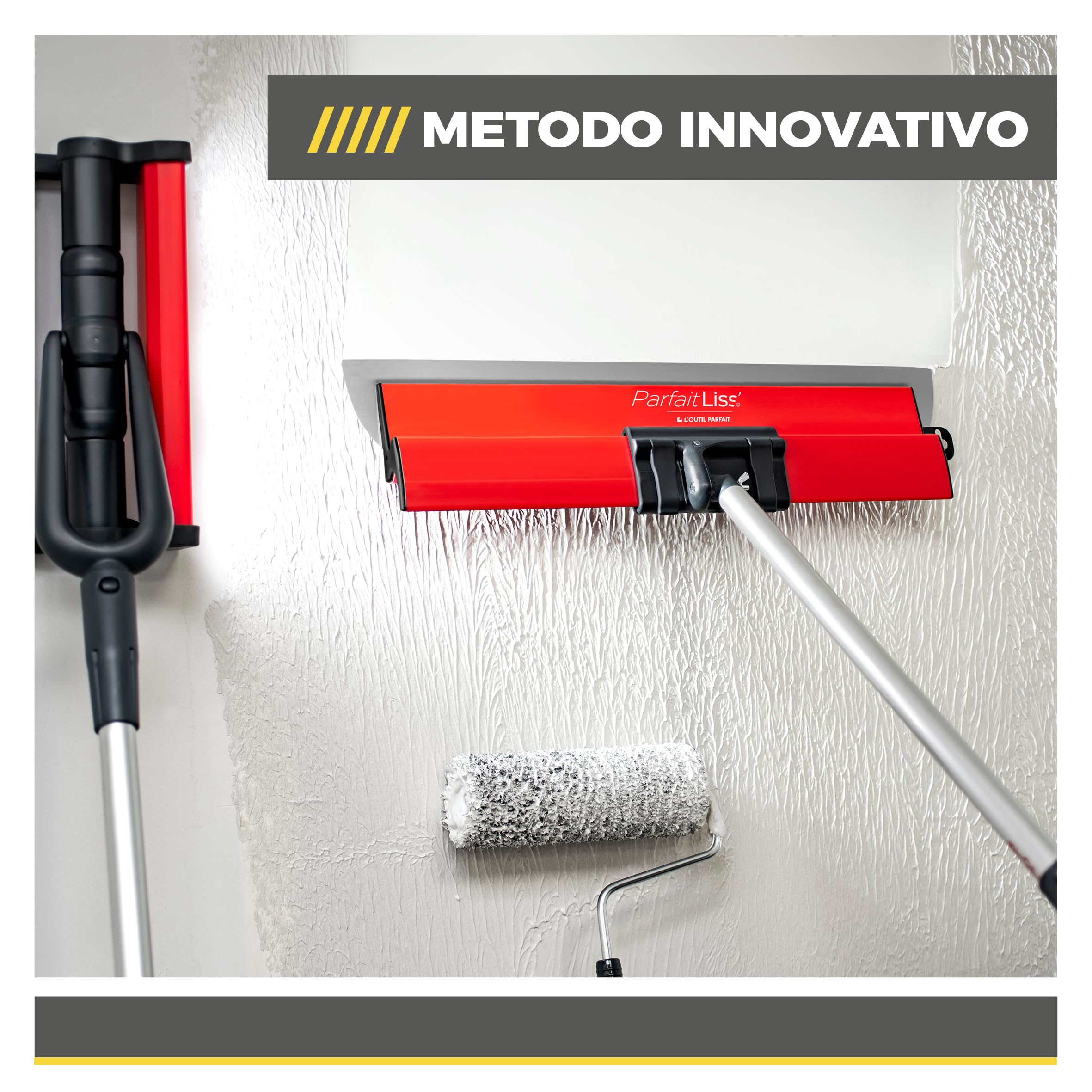 Boldrini Rullo Professionale per Stucco con Manico – 30cm – Made in Italy – Applicazione Stucco su Pareti e Soffitti – Alta Resistenza, Non Perde Peli