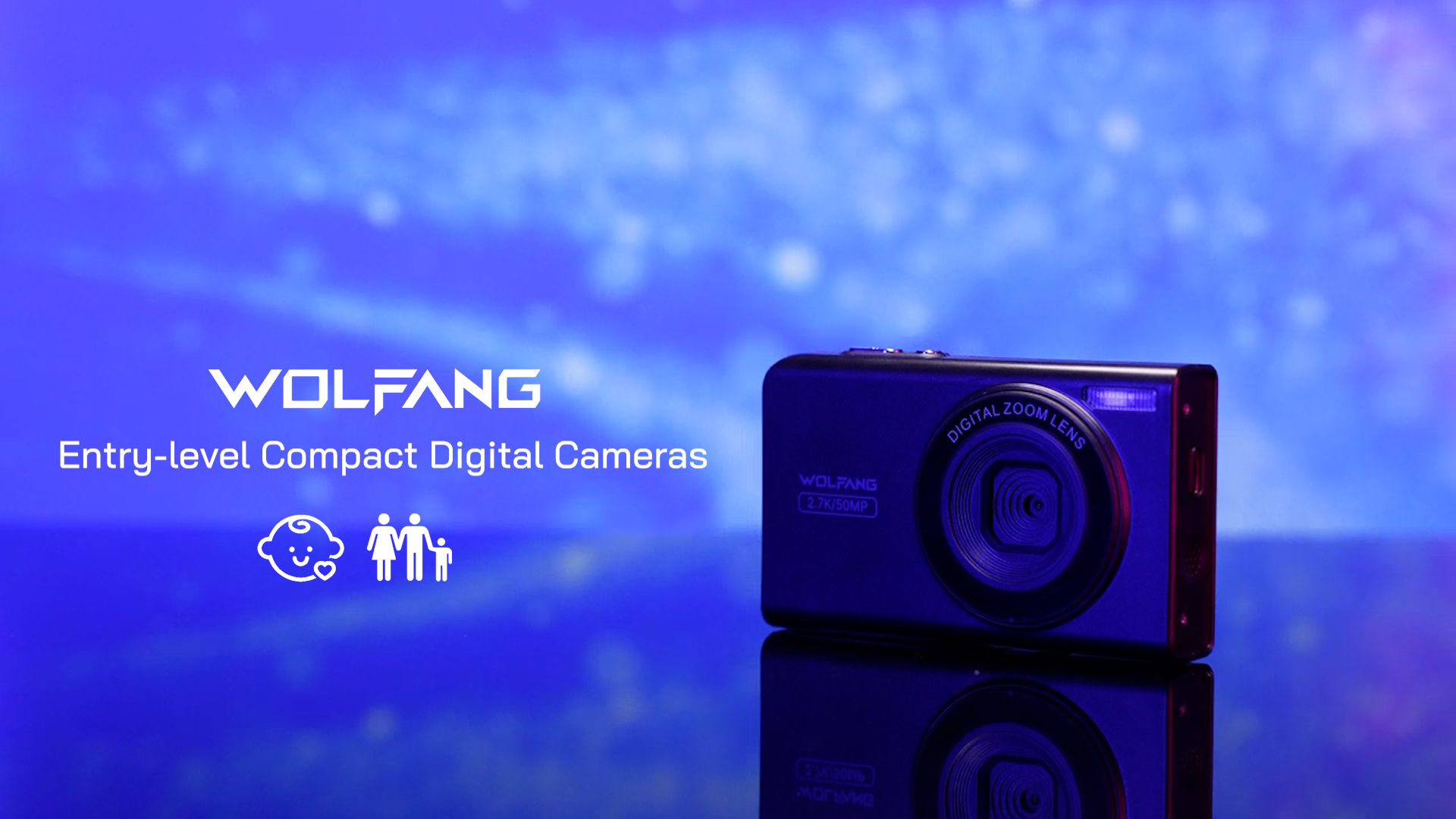 WOLFANG Digitale Camera, 2,7 K Kindercamera Voor Fotografie, 50 MP Compacte Vlogging 16 X Zoom Videocamera Auto Focus Punt En Schietdigitale Camera S Cadeau Studenten Tieners 1257121999