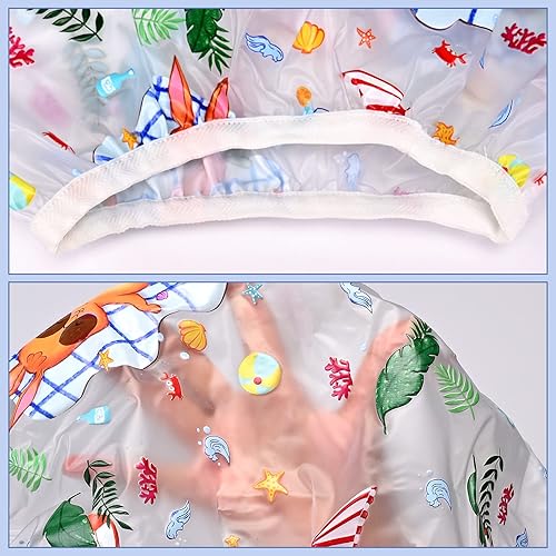 Miniatura 5 de Pantalones de impresión de patrón lindo de plástico para bebés adultos incontinencia cubierta de pañal de PVC 1 pieza, Green-3d-bunny tomar el sol