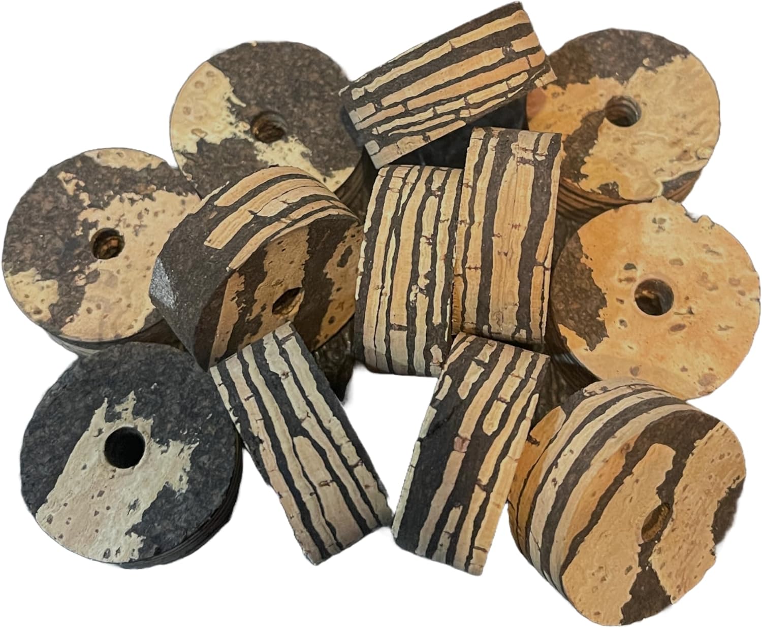 Cork Rings, Burl, Durable, Strong and Vibrant. Rings Come in 1.25" and 1.5" with 6mm Bore