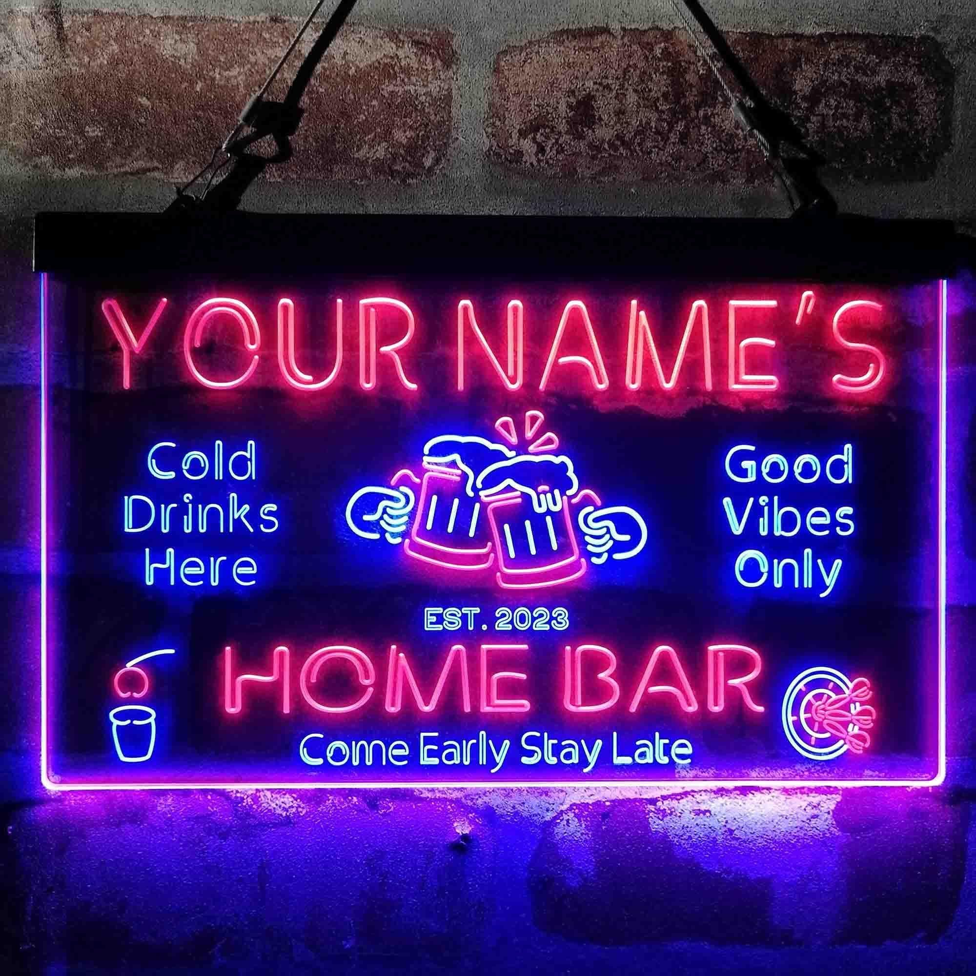 ADVPRO Personalized Your Name Custom Home Bar Beer Est. Year Dual Color