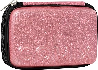 COMIX - Astuccio Scuola, Astuccio Maxi Zip per Bambini e Ragazzi, con Set Cancelleria Incluso, Cover Rigida con Maxi Logo in Rilievo e Tirazip in Metallo, 14,5 x 21h x 6,5 cm