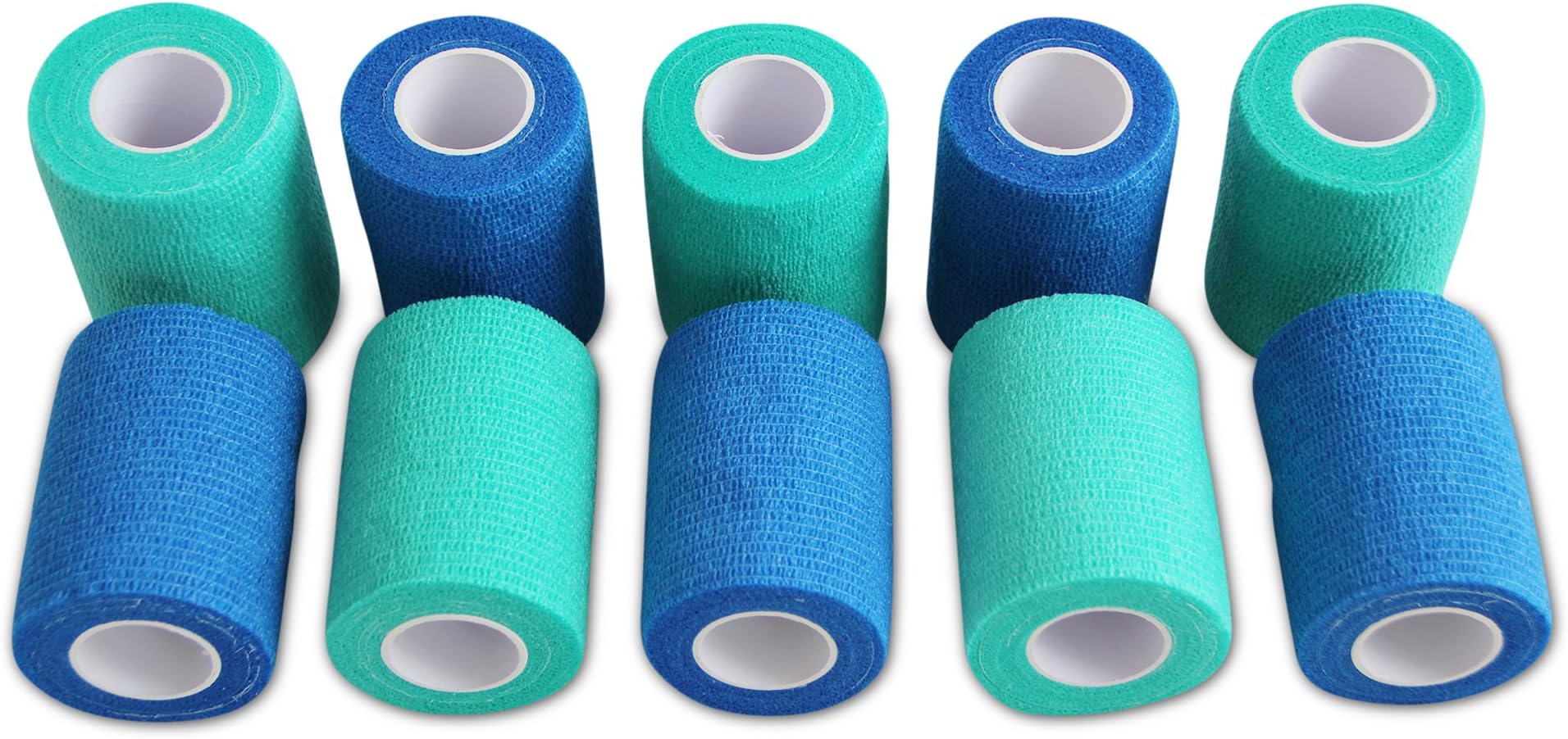 PintoMed Benda Coesiva 6 Rotoli (10 Cm X 4,5 M) – 2 Arancio, 2 Blu, 2 Verde Neon – Primo Soccorso E Sport - 3