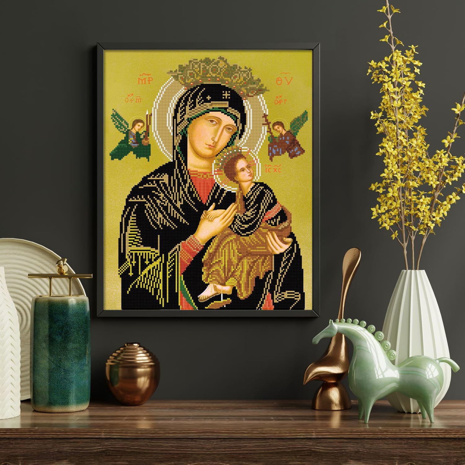 DIAMOND DOTZ Our Lady of Perpetual Help Portrait Diamond Painting Kits for Adults - Diamond Art Kits a Relaxing Creative Craft Kit with Dotz Gems 19"x15.7"