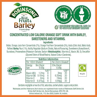 Robinsons Orange Barley Water 3 Pack by Robinsons