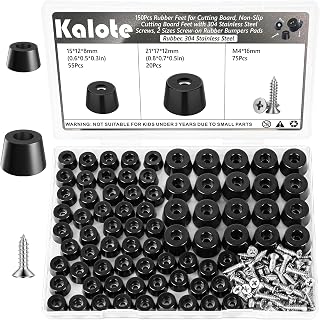150Pcs Cutting Board Rubber Feet with Stainless Screws Non Slip