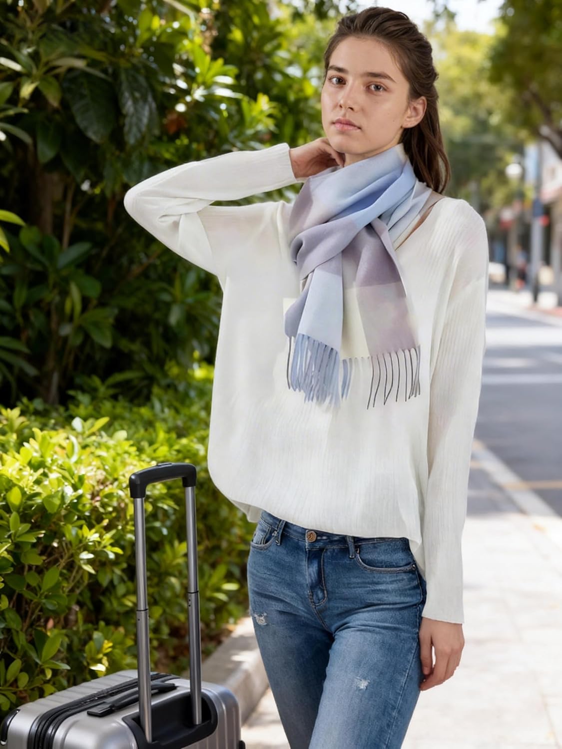 100% Merino Wool Scarf for Men & Women Australian Lightweight Soft Luxurious Warm Cashmere Feel Travel Gift