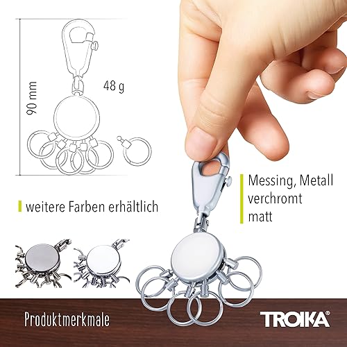 Miniatura 4 de Troika Patente Llavero con 6 Anillos KYR60MC