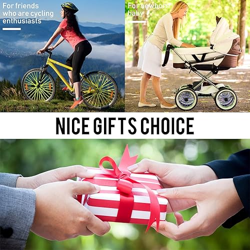 Vista 7 de Tallew 216 piezas de fundas para radios de bicicleta, decoraciones para llantas de motocicleta, bicicleta, silla de ruedas, accesorios para llantas