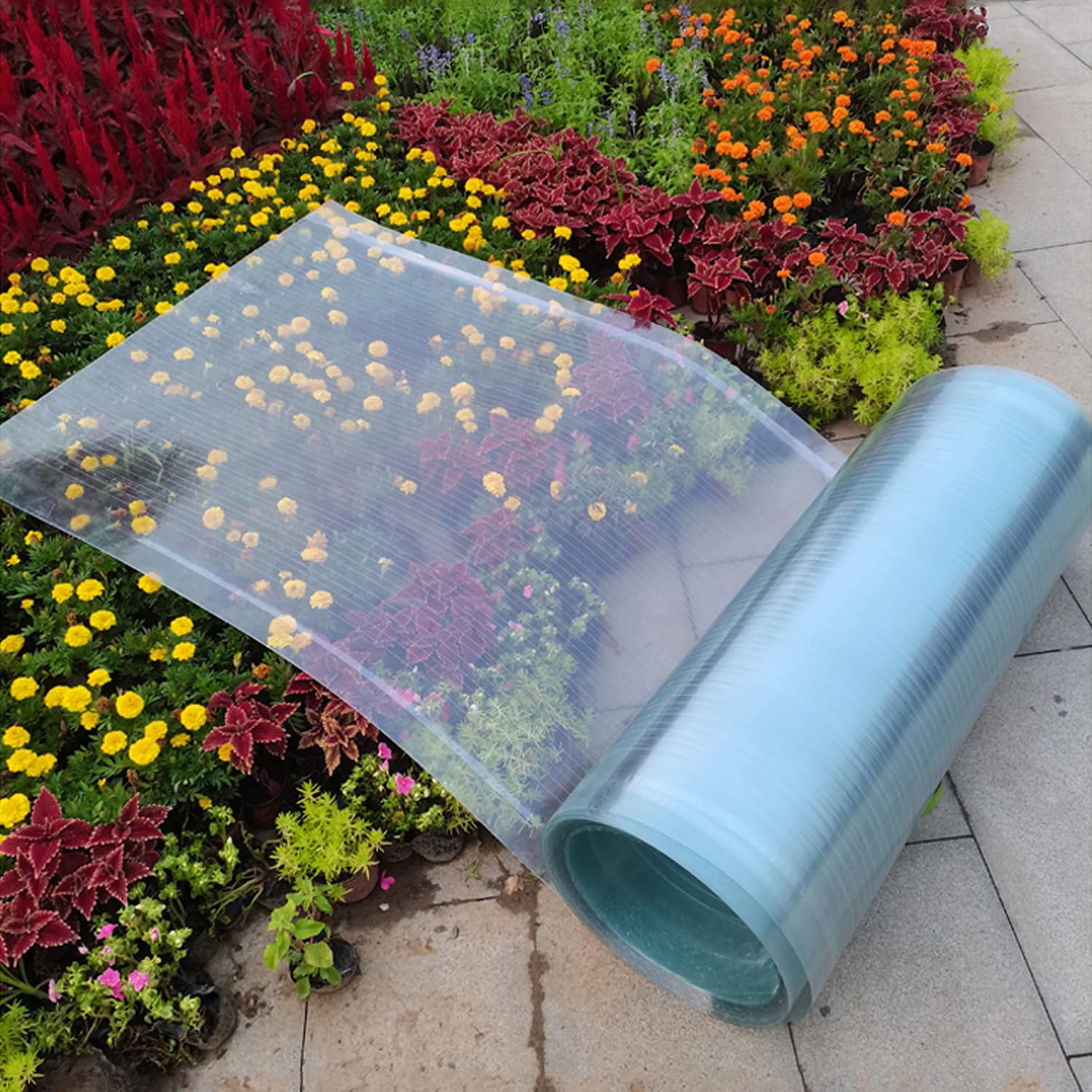 Placas de Policarbonato para Tejado Láminas de Plástico Planchas Aislamiento Térmico Impermeable,Paneles de Repuesto para Invernadero,Cobertizo,Jardín Toldo,Fácil de Cortar (0,75m x 7m)