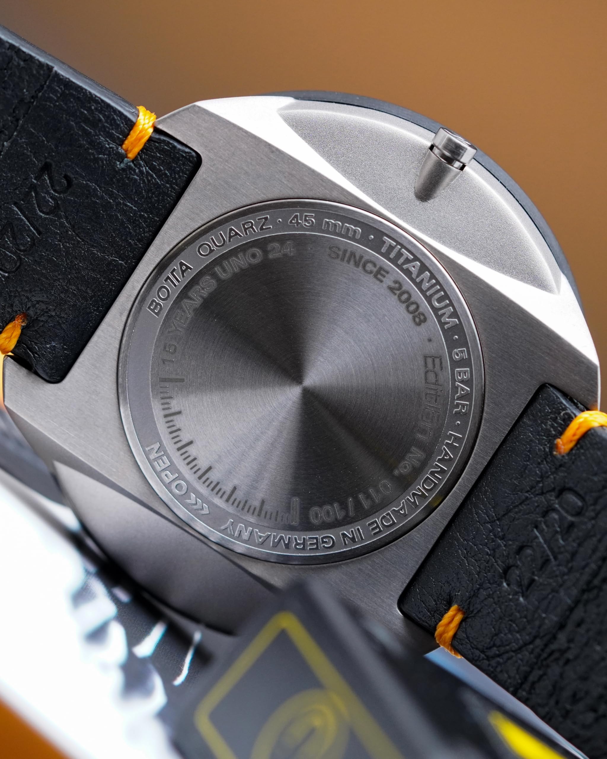 botta 24-godzinny zegarek z jedną wskazówką męski szwajcarski mechanizm kwarcowy ze skórzaną bransoletką UNO 24 (40 mm)