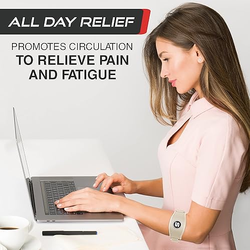 Miniatura 3 de Sleeve Stars - Codera de tenis para hombres y mujeres, codo para tendinitis, codo y correa para golfistas, banda de contrafuerza para alivio del