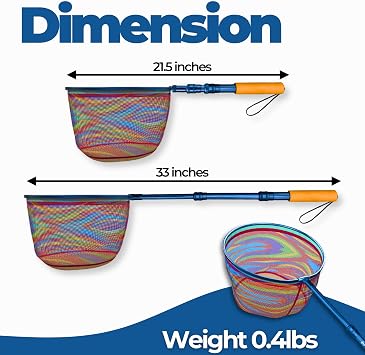 Kids Fishing Net, Fishing Net for Kids, Crabbing Equipment & Bait Pouch