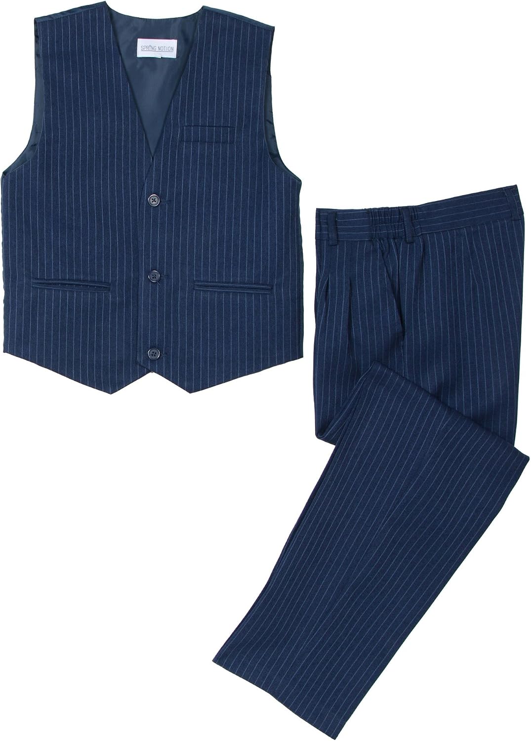 Spring Notion Big Boys' 3 Piece Pinstripe Suit Set