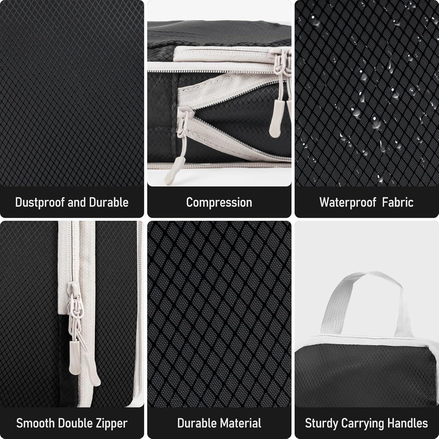 4-Piece Packing Cube Set - Lightweight Luggage Organizers for Travel, Vacation and Suitcases - Durable Accessories with Compression - Image 3