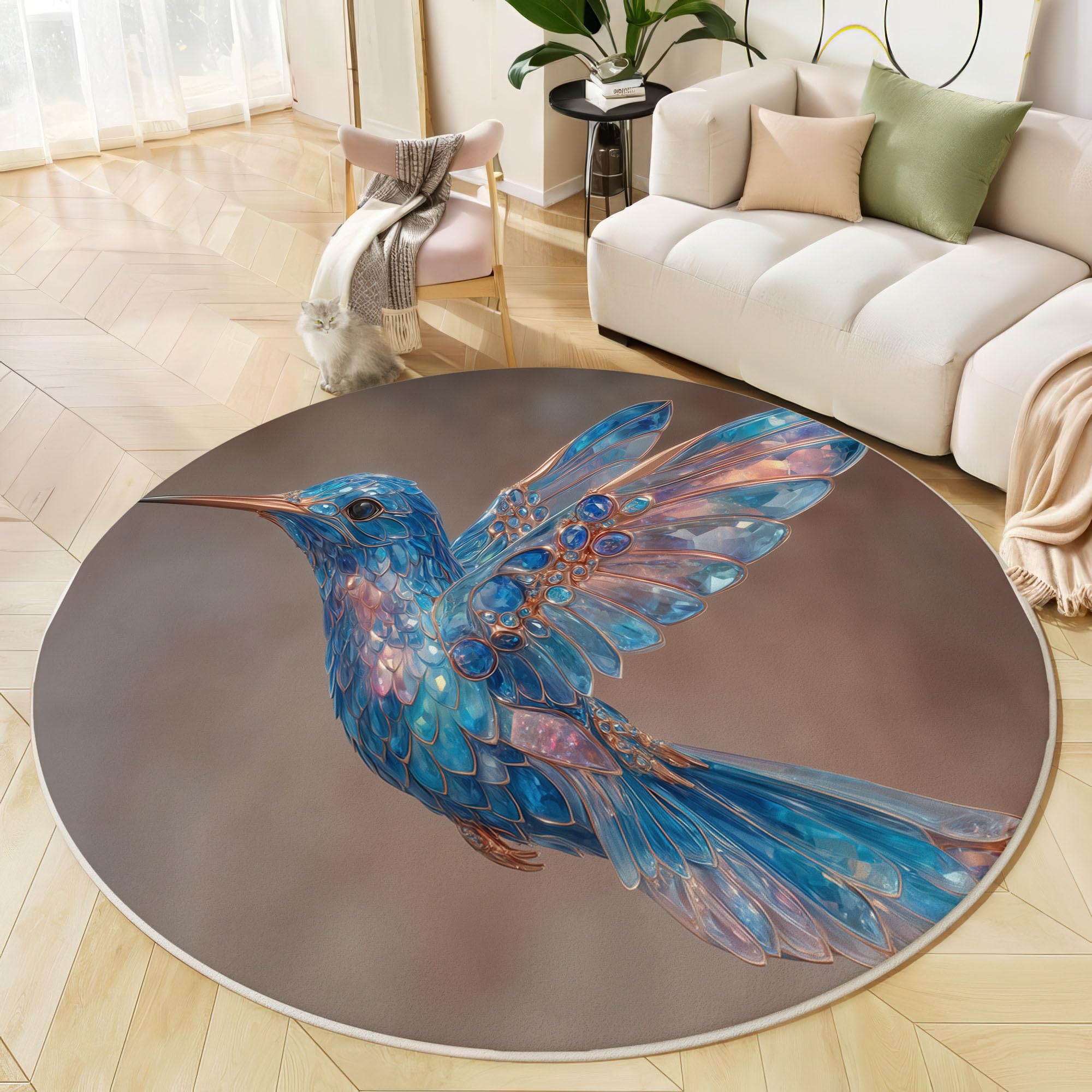 Tapis de sol colibri antidérapant et lavable pour la chambre