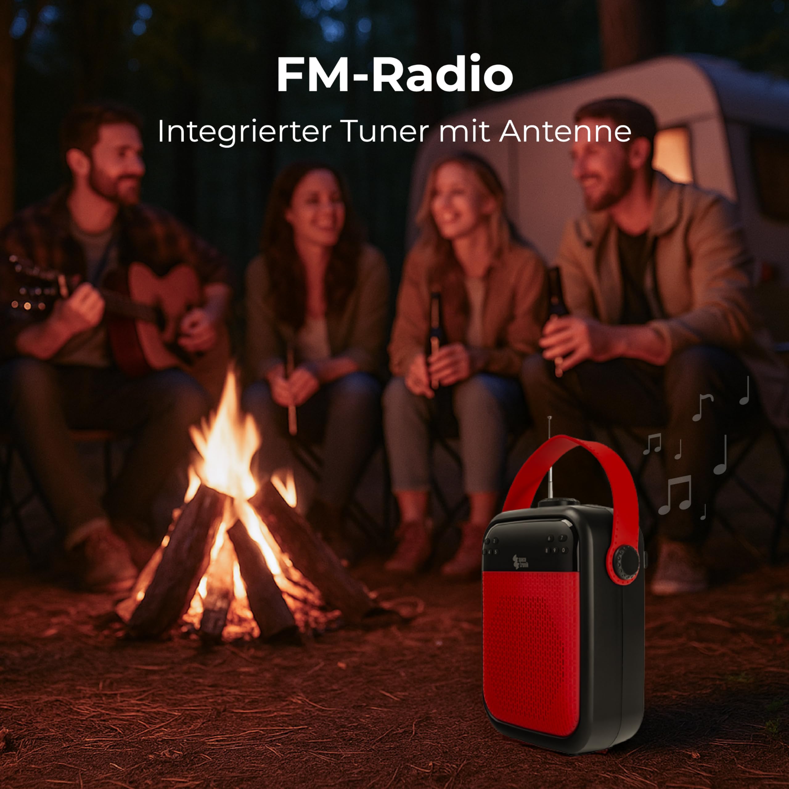Spacetronik Sprachverstärker Tragbar mit Mikrofon 25W, Stimmverstärker mit Bluetooth 5.0 Lautsprecher, Aufnahmefunktion, TWS, FM-Radio, SD/USB/AUX, LCD-Display & 12h Akku