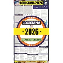 2027 Louisiana LA State Labor Law Poster - State, Federal and OSHA Compliant Laminated Poster - Ideal for Posting in The Workplace - Easy to Read - Perfect for Common Rooms and Cafeterias