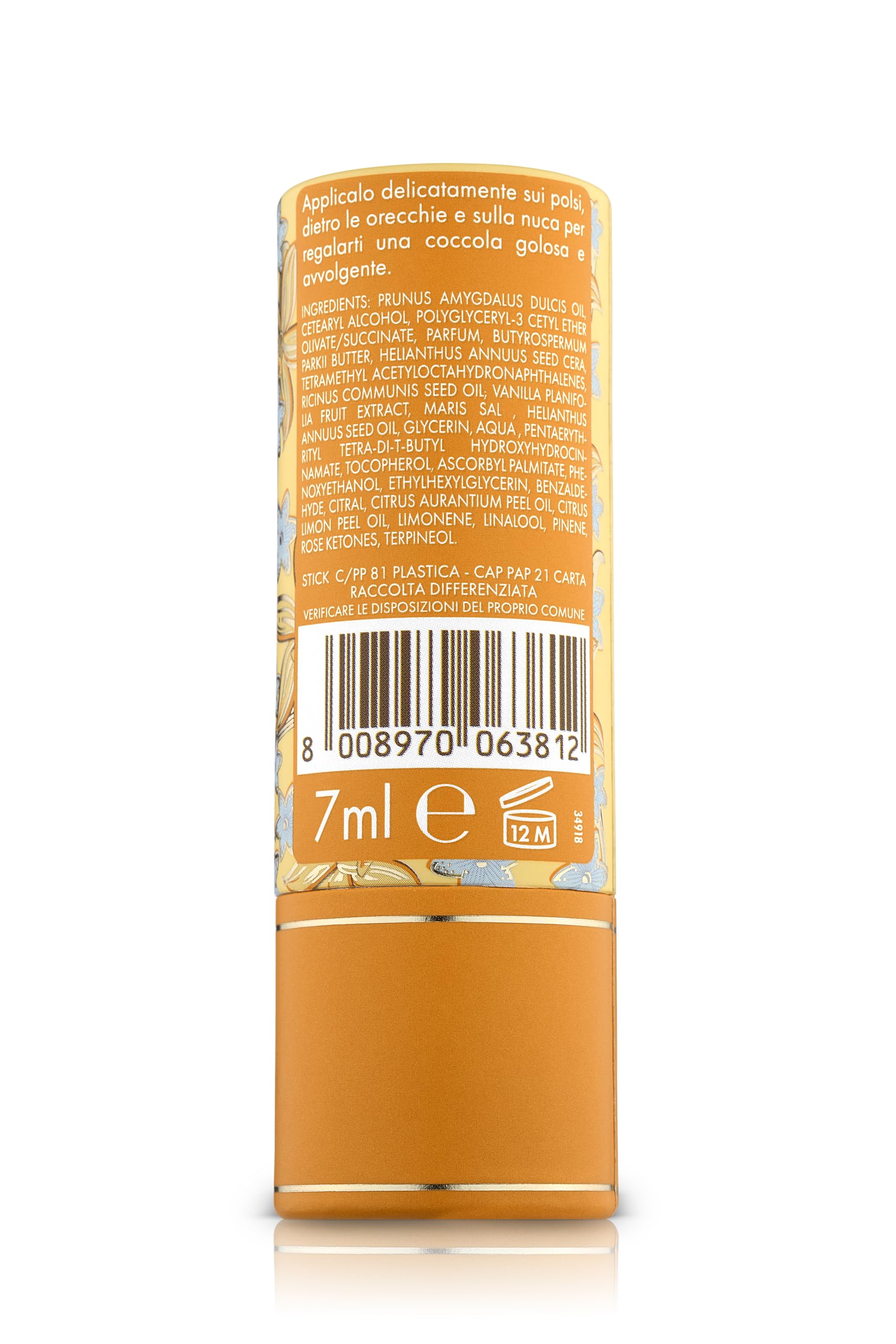 Tesori d'Oriente, Profumo Solido, Senza Acqua e Alcool, Vaniglia e Fior di Sale, Fragranza Avvolgente e Luminosa, 7gr