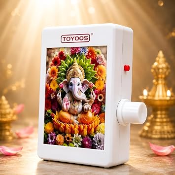 35-in-1 Gayatri Mantra Chanting Box | Hindu Spiritual Audio Player with Glowing Front | Om Chanting Device for Peace, Prosperity & Meditation | Plug & Play Mantra Machine | Best Spiritual Gift
