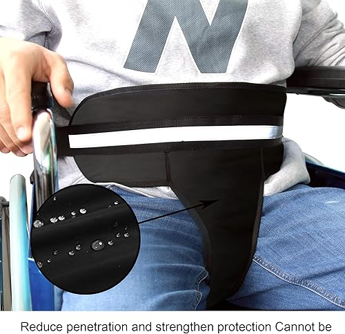 Miniatura 7 de Sistemas de retención de cinturón de seguridad para silla de ruedas, correa ajustable para pacientes, seguridad para ancianos (negro)