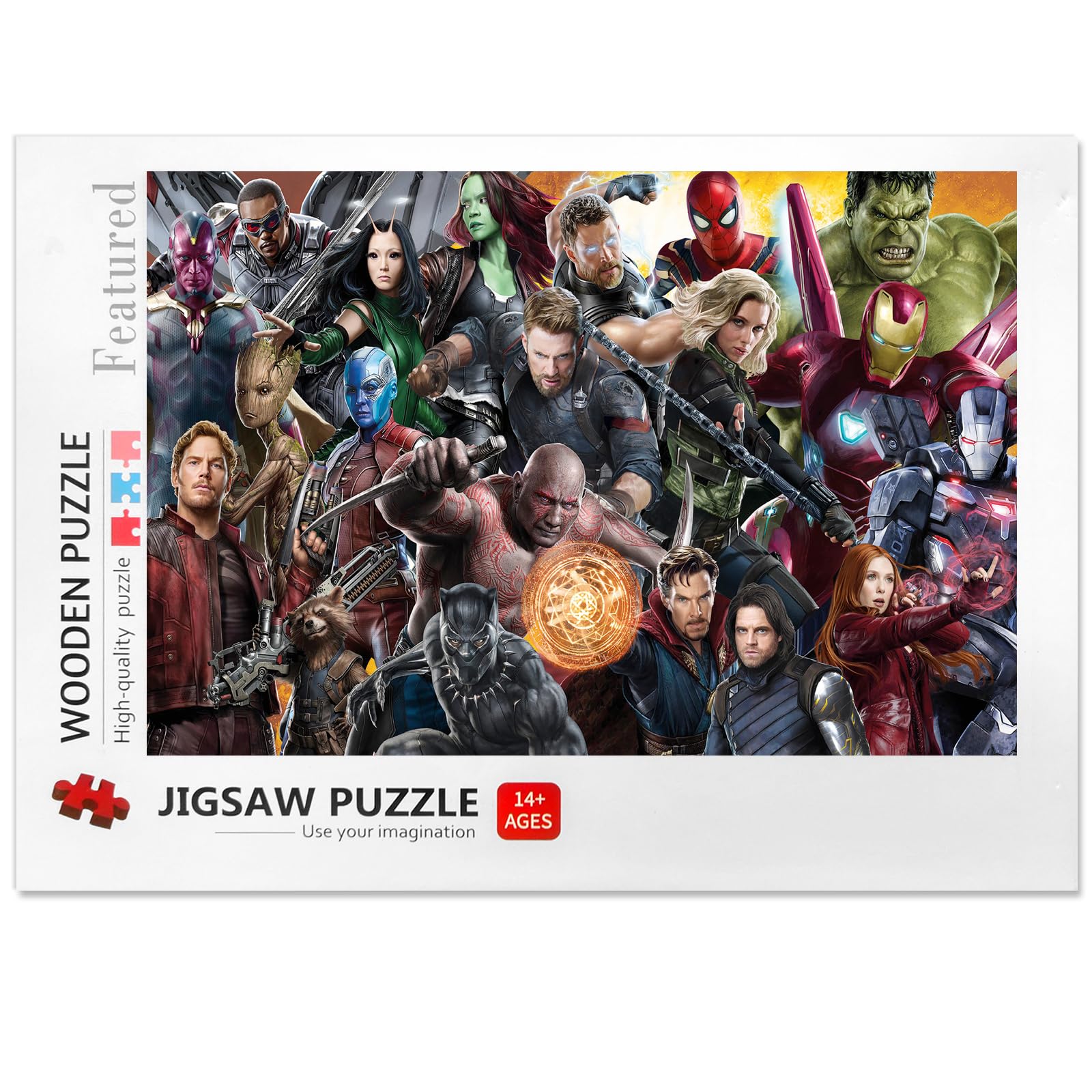 Puzzle 1000 Pieces Marvel-Superheroes Character Collection Jigsaw Puzzle for Adults and Kids Intelligence Puzzle Game