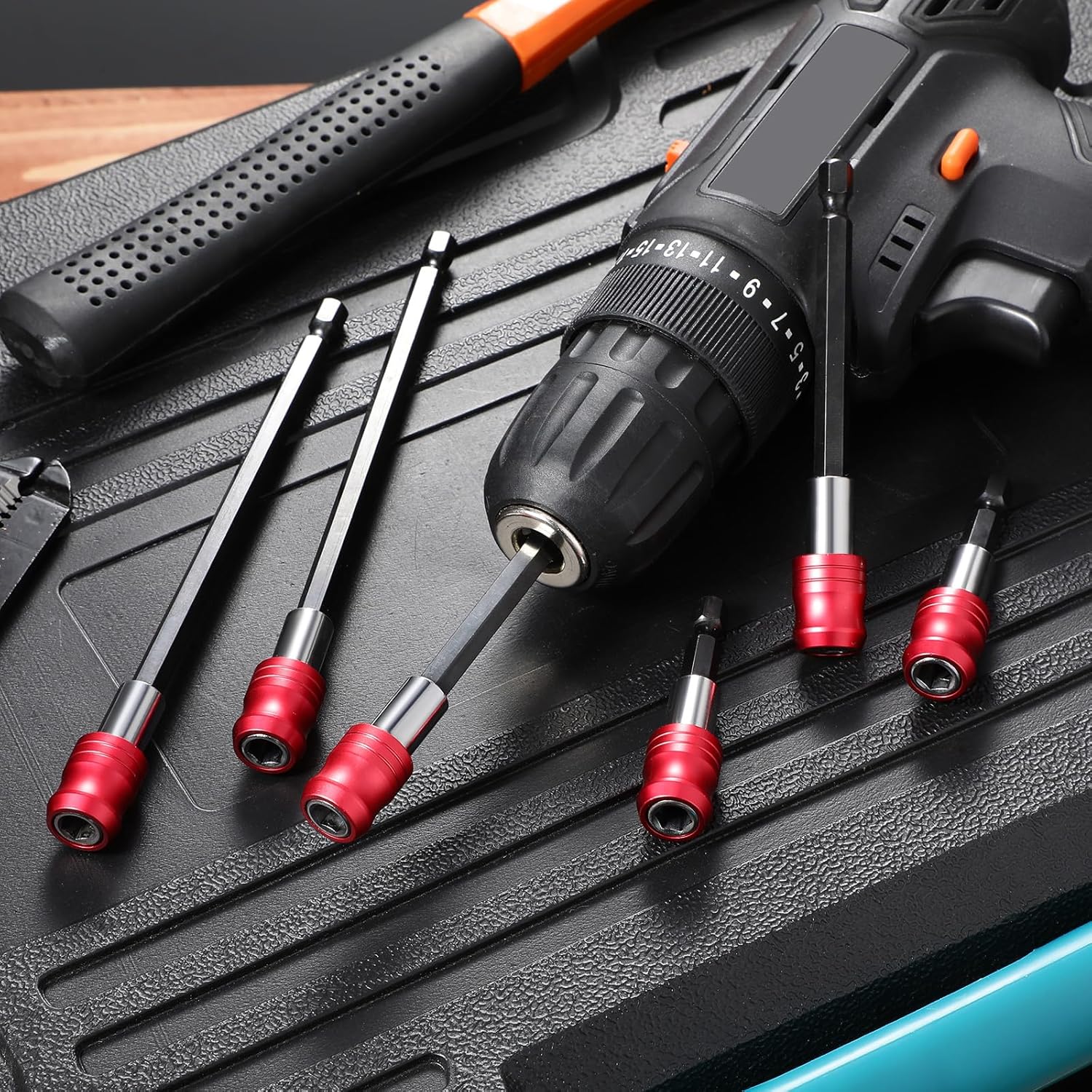 12 Pcs Magnetic Drill Bit Extensions - 1/4 Inch Hex Shank Quick Release Holder Set