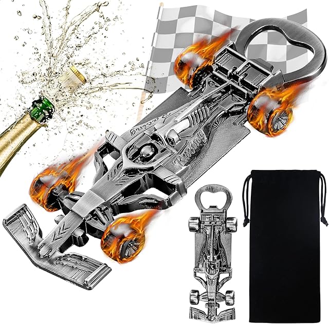 LKKCHER F1 Gifts, F1 Merchandise, Unique Beer Gifts for Men, Newest F1 Car Beer Bottle Openers, Novelty Gifts Birthday Gifts Christmas Gifts for Him Men Dad Husband Grandad Boyfriend