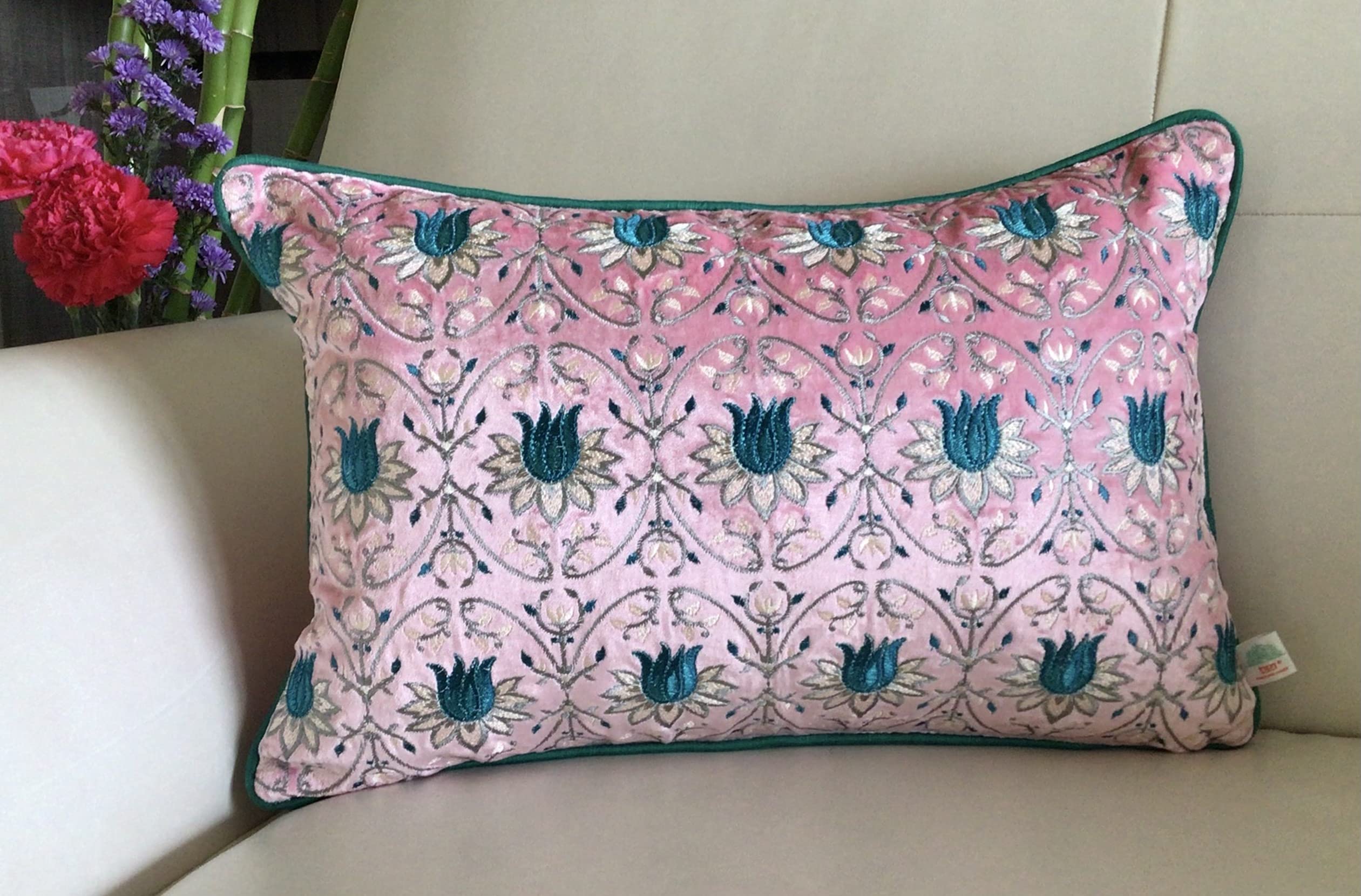 See full amazon price history chart for TARA- Sparkling Homes Rectangular Embroidered Velvet Cushion Covers 12 x 18 Inches Set of 2, Tulipani (Blossom Pink, 2) TARA- Sparkling Homes Rectangular Embroidered Velvet Cushion Covers 12 x 18 Inches Set of 2, Tulipani (Blossom Pink, 2) (B09HQHJTG9) Amazon Price History, Amazon Price Tracker