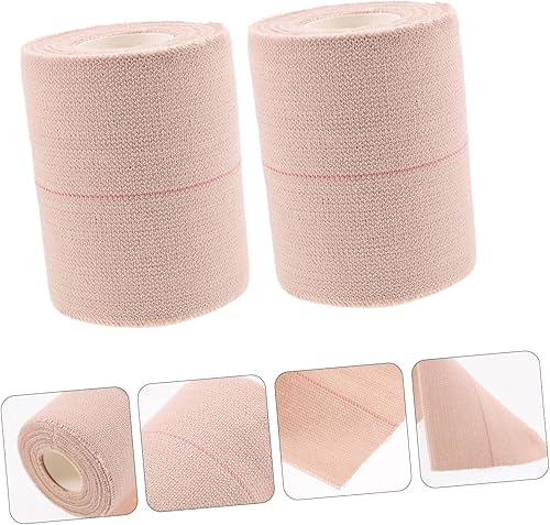 Miniatura 9 de BESPORTBLE 2 rollos de cinta deportiva cinta atlética vendaje cohesivo vendaje adhesivo debajo de la envoltura vendaje transpirable vendaje cinta