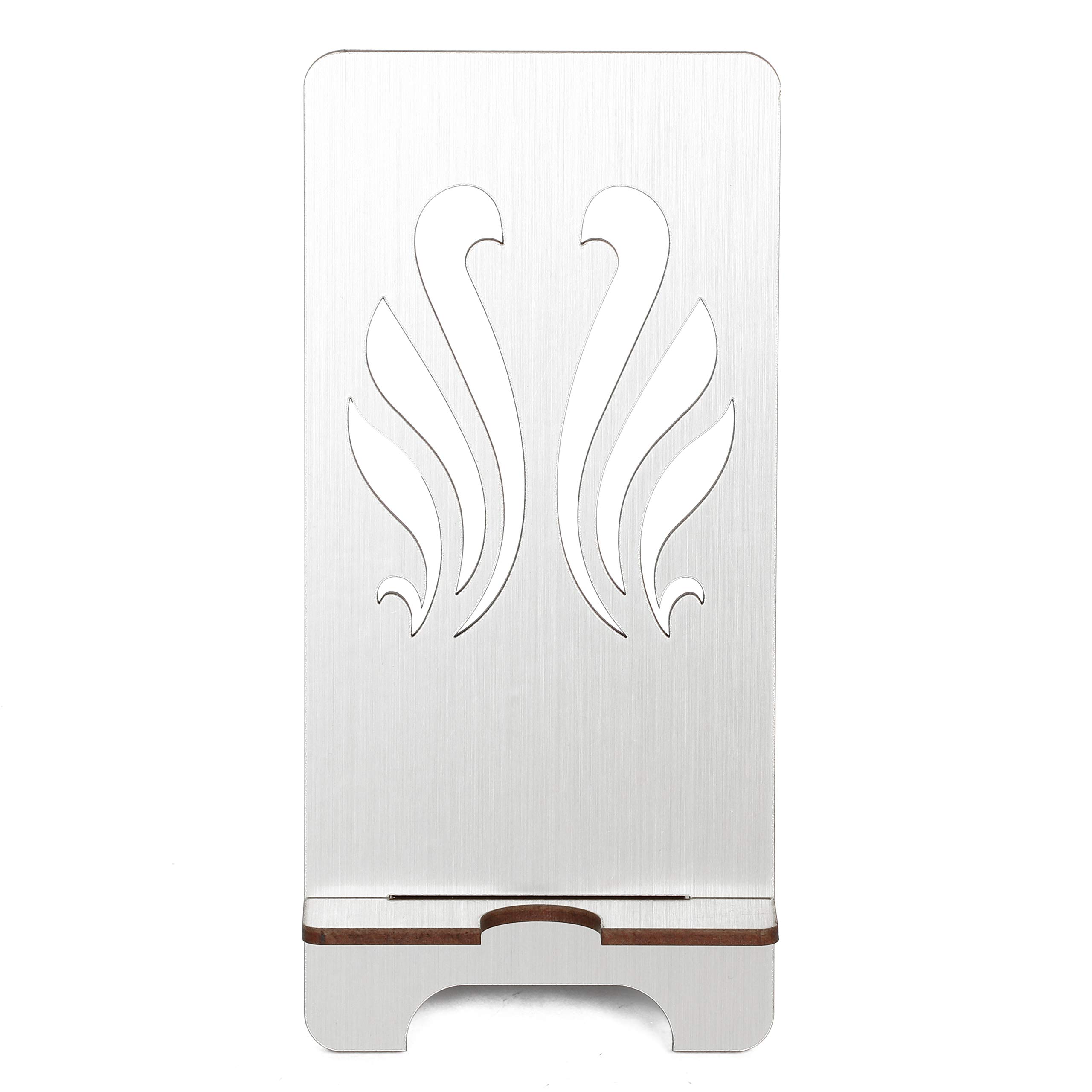 DULI MDF Wooden Lasercut Portable Mobile Stand & Holder (Swan Silver) - Image 4 thumbnail