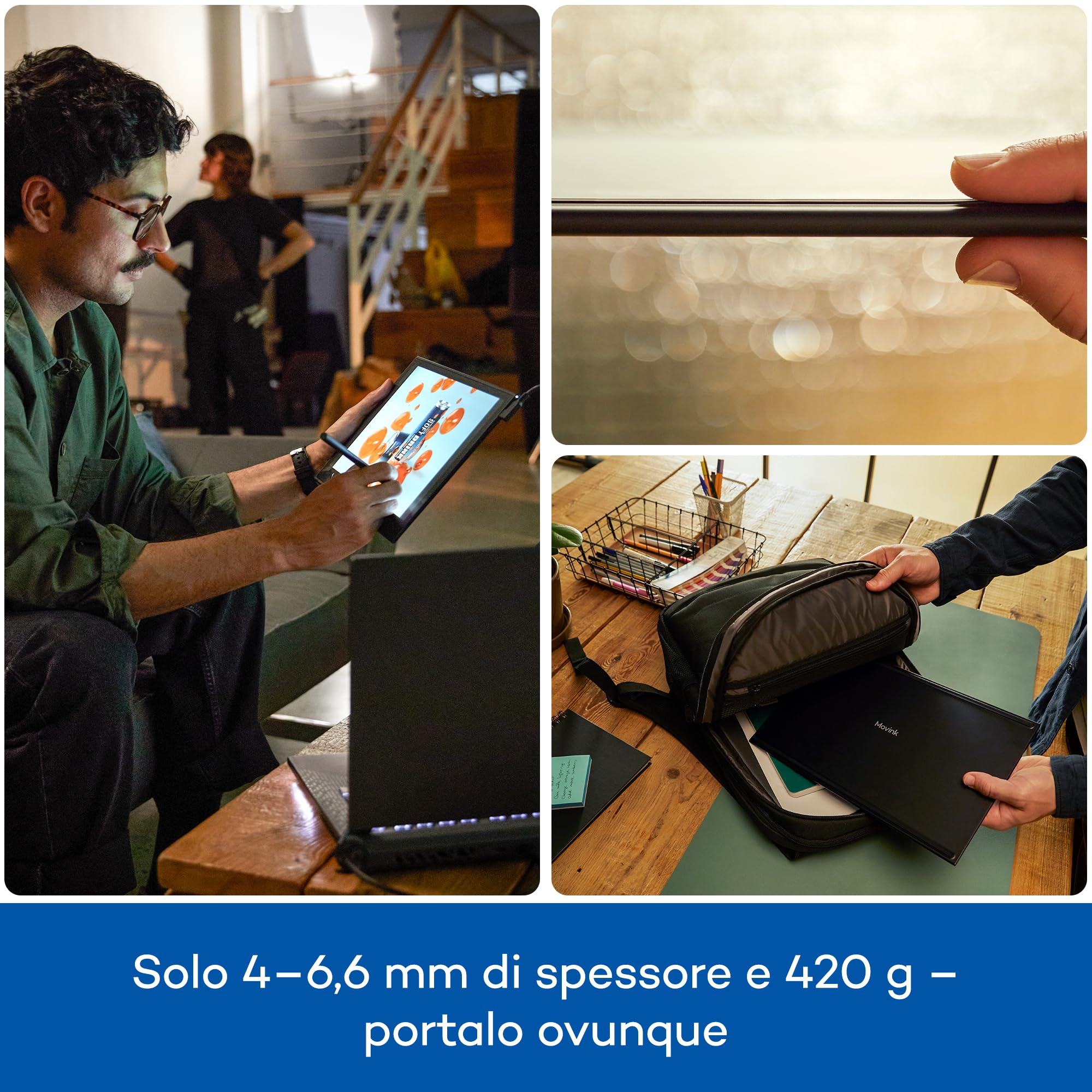 Wacom Movink 13 Tavoletta Grafica Nero 294 X 165 Mm Usb (wacom Movink 13 Pen Touch Oled Pen Display Dth135k0b)