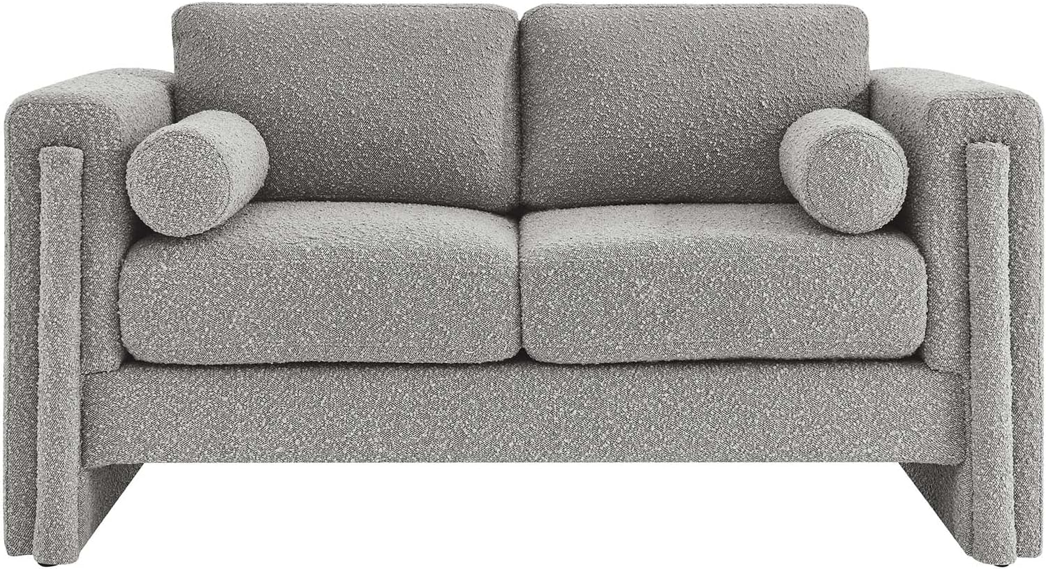 Modway EEI-6376-LGR Visible Boucle Fabric Loveseat, Light Gray