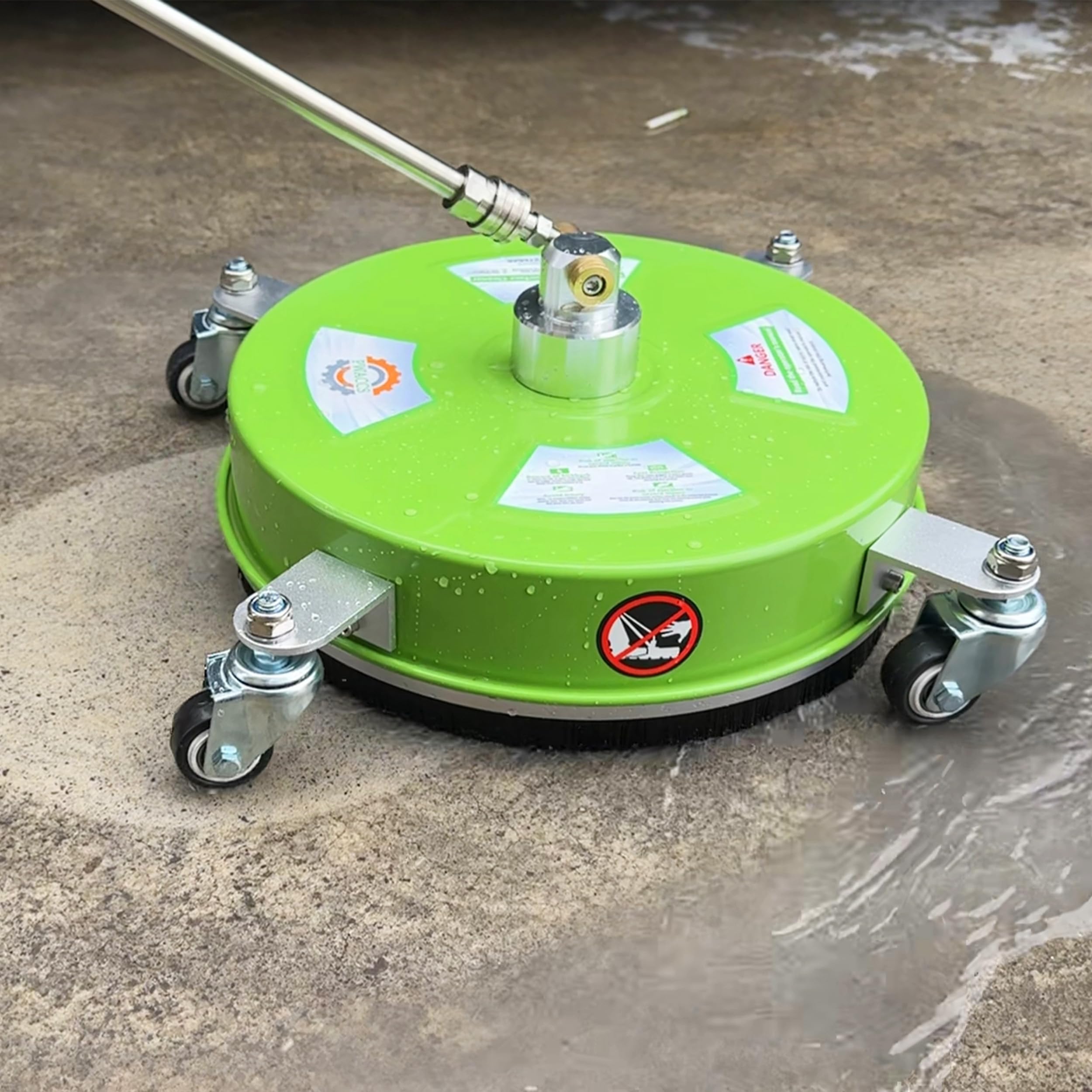 PWACCS Limpiador de superficies de lavado a presión de 14 pulgadas, limpiador de superficies de acero inoxidable para lavadora eléctrica, accesorio de lavadora a presión para limpiar calzadas, patios,