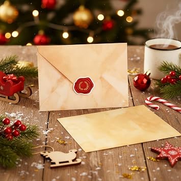 48 Set Vintage Acceptance Letter Kit Wax Seal Envelopes,Retro