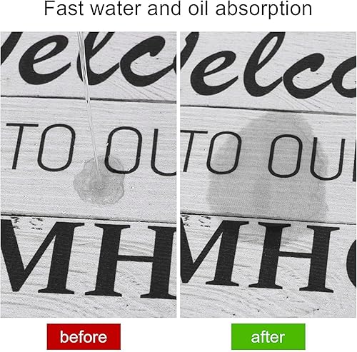 Miniatura 7 de Juego de 2 alfombras de cocina lavables para piso, hogar, fregadero, baño, antideslizante, acolchado, alfombra de cocina de granja, alfombra de pie