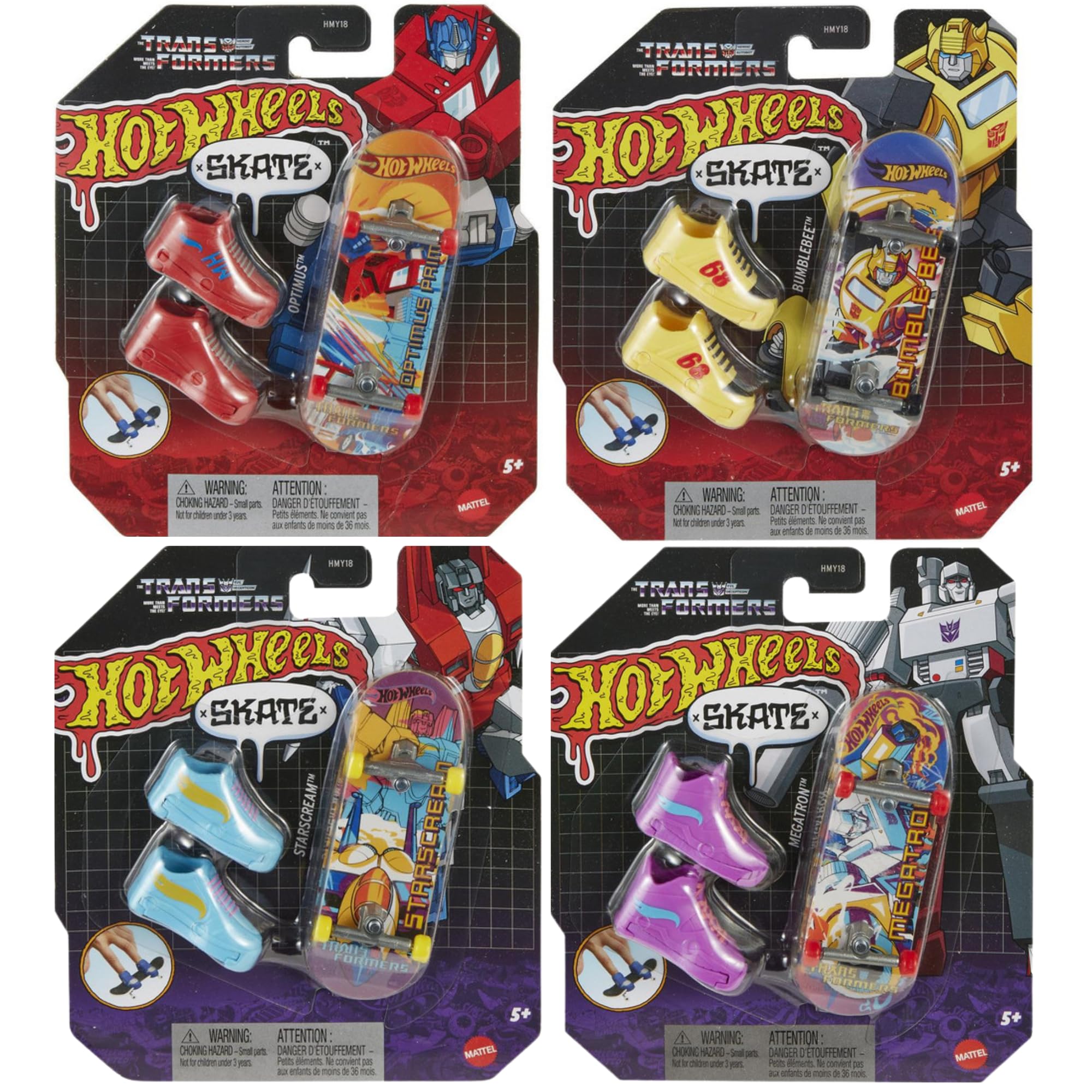 Hot Wheels Skate Fingerboards - (Transformers Complete Set of 4) โ image 1