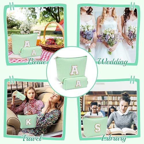 Miniatura 5 de YOOLIFE Regalos de Navidad para niñas adolescentes, bolsa de maquillaje con inicial, bolsa de maquillaje para cosméticos de viaje, 9, 10, 11, 12,