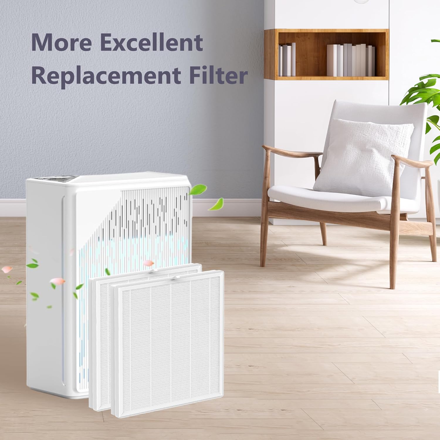 Replacement Filter Compatible with LAMPICK Cleaner-A6 Air Purifier, 4-in-1 Air Filter Replacement, 2 Pack - Image 2