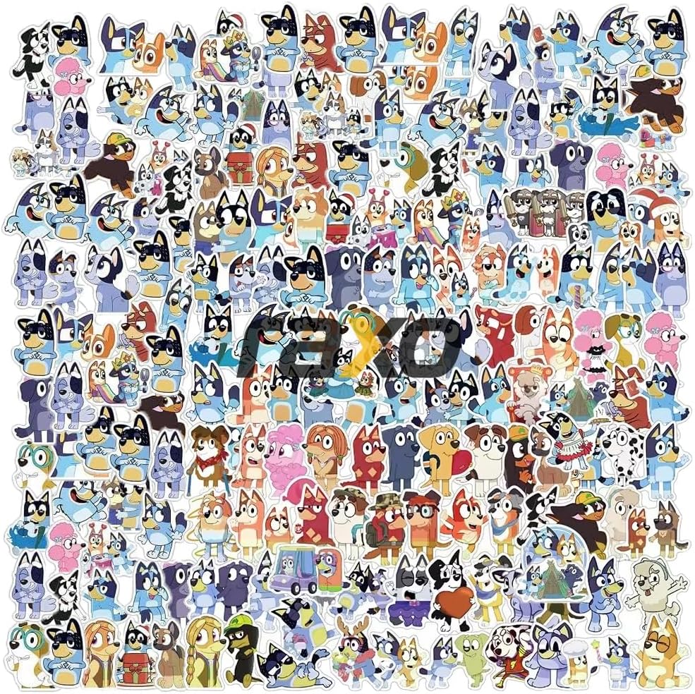 Amazon.com: Bluey – Bandit & Chilli - Prismatic Die-Cut - 4 Color Decal ...