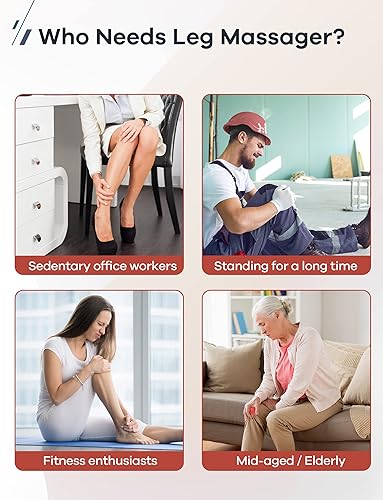 Miniatura 7 de WELOV Masajeador de compresión de piernas para circulación, regalos de Navidad para papá, mamá, hombres y mujeres, masajeador de piernas con calor