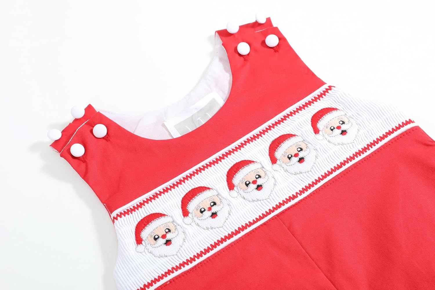 Lil cactus Boys Baby and Toddler Smocked Christmas Overalls - Image 4