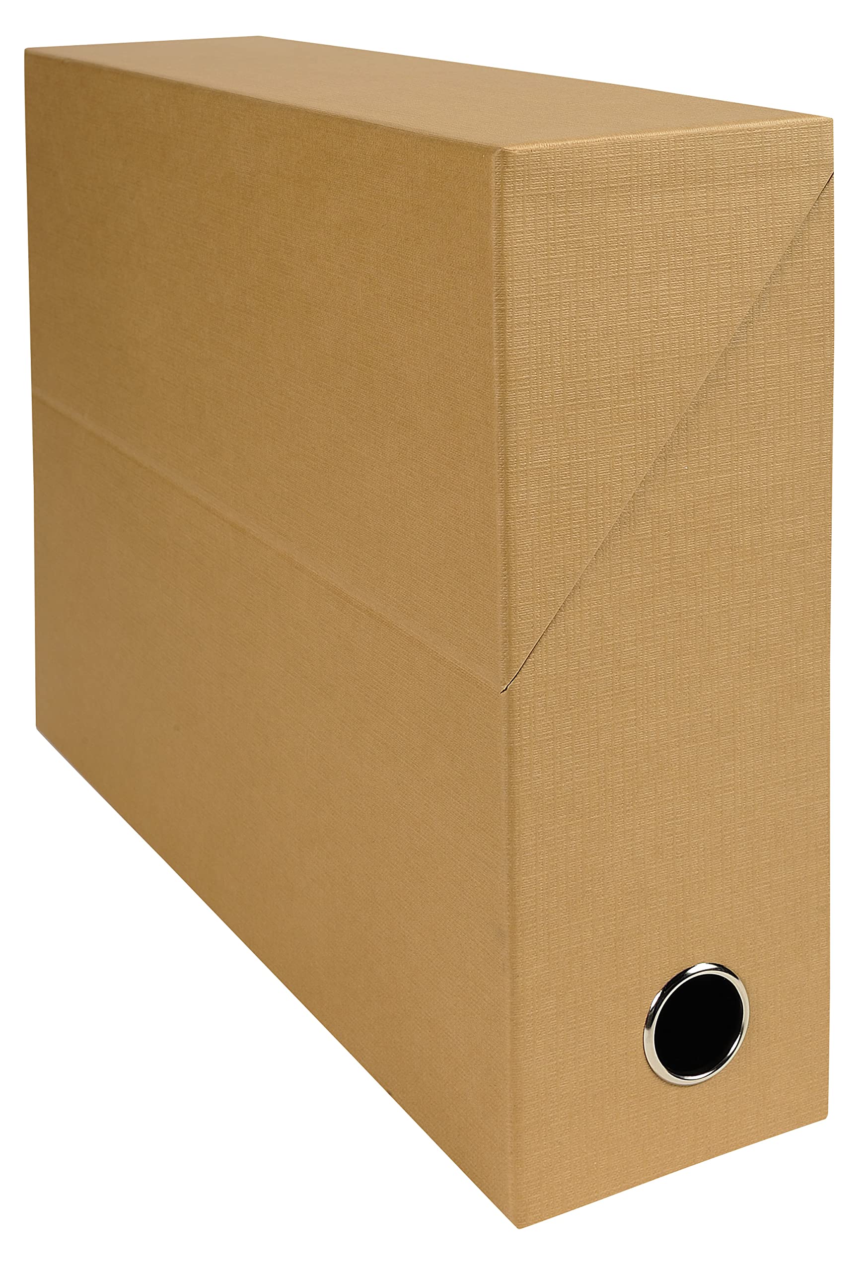 Exacompta 89520E 5er Pack Transferbox aus Leinwandpapier 9cm Rückenbreite mit Griffloch DIN A4 schwarz ideale Transportbox und perfekt geeignet für die sichere Aufbewahrung Ihrer Ordner