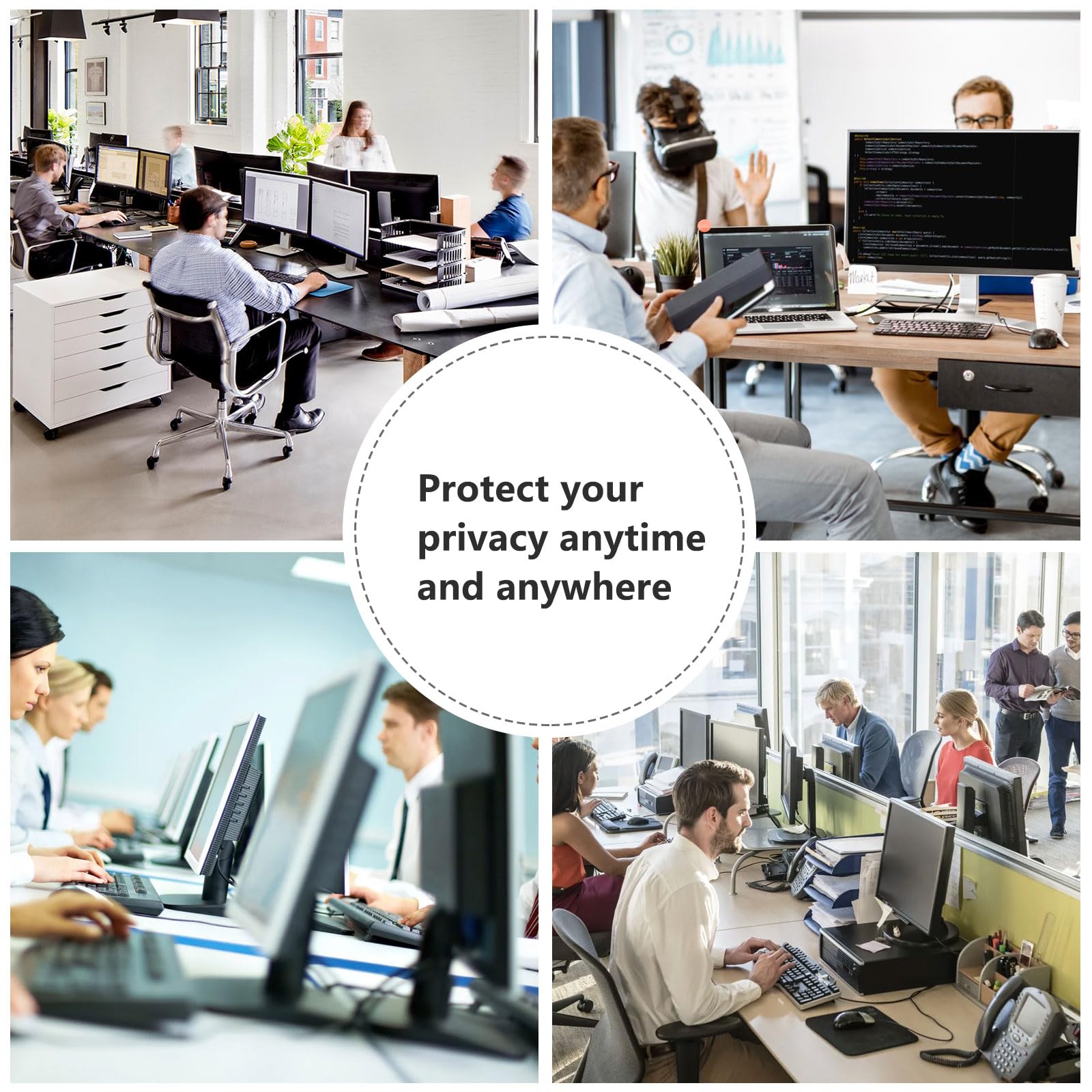 Filtro per Schermo Privacy antiriflesso da 35 Pollici per Monitor di Computer Rapporto d'aspetto 21:9, Protezione delle Informazioni riservate del Computer