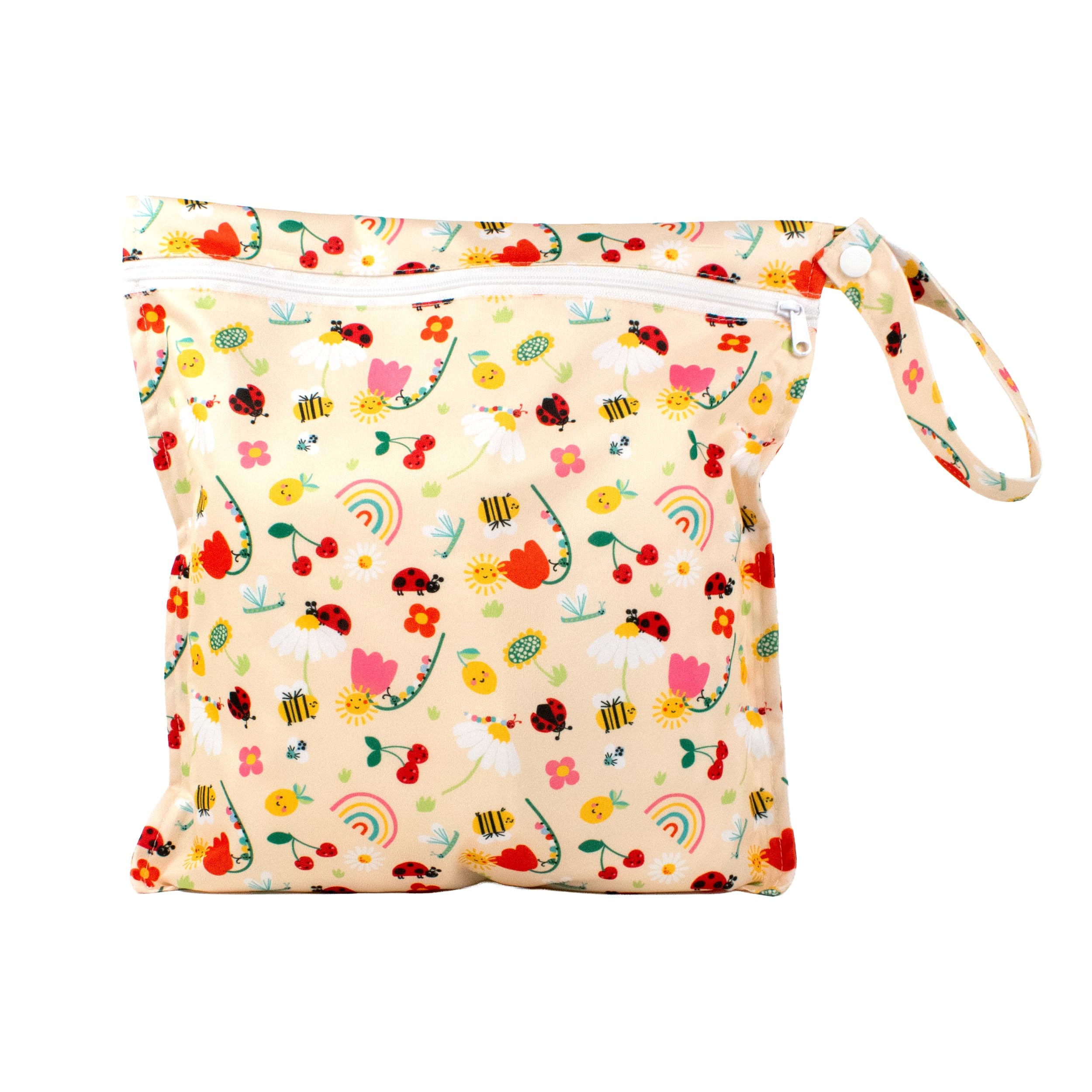 Bambino Mio Waterproof Wet, Dry Bag for Cloth Nappies, (Sunshine Friends) Swimwear & Essentials – Holds 3 Nappies | 29.5cm x 28.5cm, Baby & Toddler